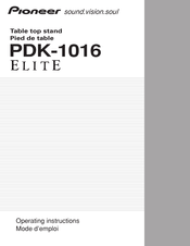 Pioneer PDK-1016 Elite Mode D'emploi