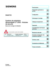 Siemens SIMATIC ET 200S Manuel De Montage Et D'utilisation