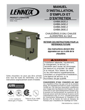 Lennox GWB8-245E-2 Manuel D'installation, D'emploi Et D'entretien