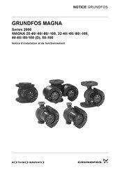 Grundfos MAGNA 40-100 Notice D'installation Et De Fonctionnement