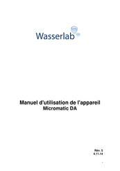 Wasserlab Micromatic Manuel D'utilisation