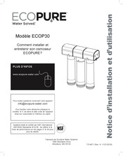 ECOPURE ECOP30 Notice D'installation Et D'utilisation