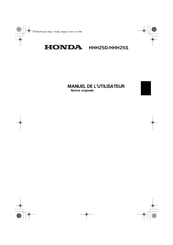 Honda HHH25D Manuel De L'utilisateur