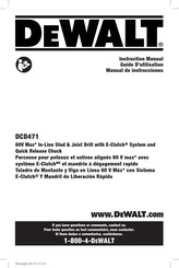 DeWalt DCD471 Guide D'utilisation