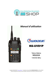 Wouxun KG-UVD1P Manuel D'utilisation