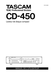 Tascam CD-450 Manuel De L'utilisateur