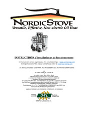 NordicStove Deluxe 400 Instructions D'installation Et De Fonctionnement