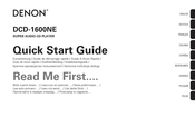 Denon DCD-1600NE Guide De Démarrage Rapide