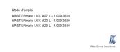 KaVo MASTERmatic LUX M07 L Mode D'emploi