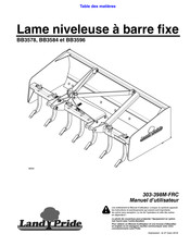 Land Pride BB3596 Manuel D'utilisateur