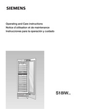 Siemens S18IW Série Notice D'utilisation Et De Maintenance
