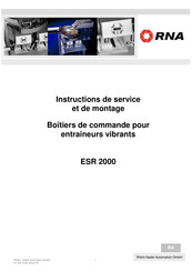 RNA ESR 2000 Instructions De Service Et De Montage