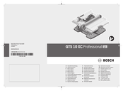 Bosch GTS 10 XC Professional Notice Originale