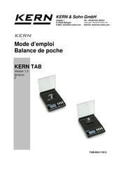 KERN Eco TAB 20-3 Mode D'emploi