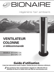 Bionaire BT440RC-CN Guide D'utilisation