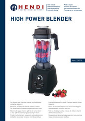 Hendi High Power Blender 230718 Mode D'emploi