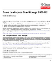 Sun Oracle Sun Storage 2500-M2 Guide De Démarrage