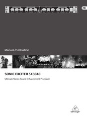 Behringer SONIC EXCITER SX3040 Manuel D'utilisation