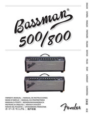 Fender Bassman 800 Mode D'emploi