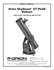 Orion SkyQuest XT6 PLUS Dobson Mode D'emploi