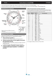 Citizen E784 Mode D'emploi