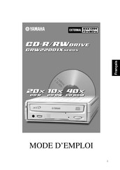 Yamaha CRW2200IX Série Mode D'emploi