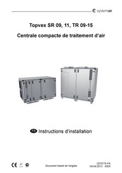 SystemAir Topvex TR 09 EL Instructions D'installation