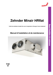Zehnder Minair HRflat 1600 Manuel D'installation Et De Maintenance