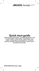 Archos ACCESS 40 Guide De Démarrage Rapide
