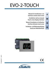 Galletti EVO-2-TOUCH Manuel D'installation Et D'utilisation