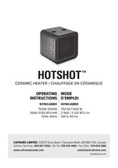 Caframo Hotshot 9316CABBX Mode D'emploi