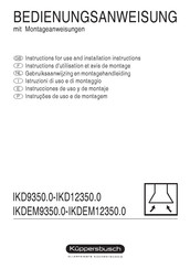 Kuppersbusch IKDEM9350.0 Instructions D'utilisation Et Avis De Montage