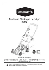 GreenWorks 25142 Guide D'utilisation