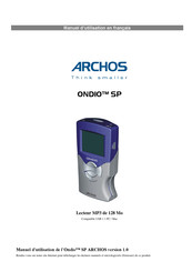 Archos ONDIO SP Manuel D'utilisation