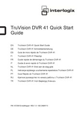 Interlogix TruVision DVR 41 Guide Rapide De Démarrage