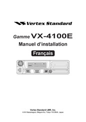 Vertex Standard VX-4100E Série Manuel D'installation