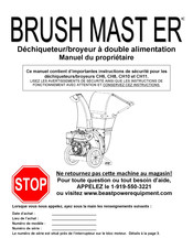 GXi Outdoor Power BRUSH MASTER CH10 Manuel Du Propriétaire