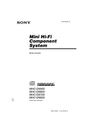 Sony MHC-GN700 Mode D'emploi