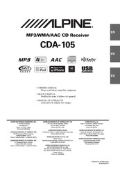 Alpine CDA-105 Mode D'emploi
