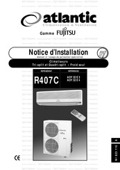 Fujitsu Atlantic AOY 32 E 3 Notice D'installation