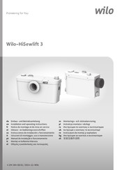 Wilo HiSewlift3-15 Notice De Montage Et De Mise En Service