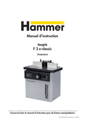 Hammer F 3 e-classic Manuel D'instruction