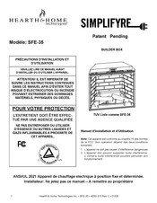 Hearth & Home Simplifyre SFE-35 Manuel D'installation Et D'utilisation