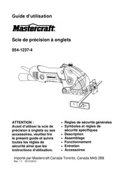 Mastercraft 054-1237-4 Guide D'utilisation