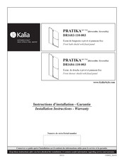 Kalia PRATIKA DR1684-110-003 Instructions D'installation