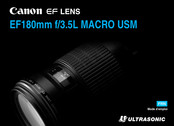 Canon EF180mm f/3.5L MACRO USM Mode D'emploi