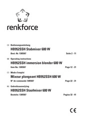Renkforce HB952SSH Mode D'emploi