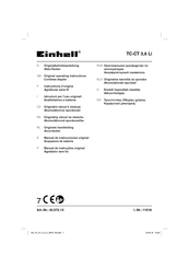 EINHELL TC-CT 3,6 Li Instructions D'origine