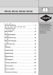 Mesto RS120 Mode D'emploi