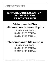 Heat Controller InverterFlex B-VFH 9DA Manuel D'installation, D'utilisation Et D'entretien